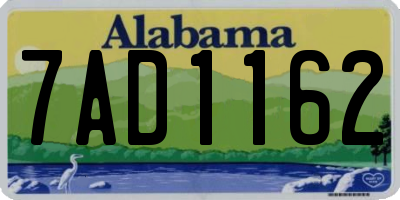 AL license plate 7AD1162