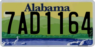 AL license plate 7AD1164