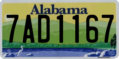 AL license plate 7AD1167