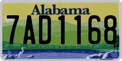 AL license plate 7AD1168