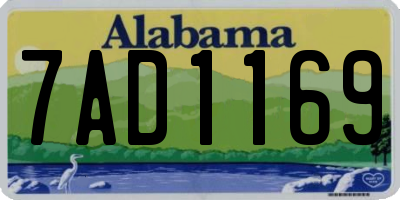 AL license plate 7AD1169