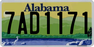 AL license plate 7AD1171