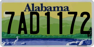 AL license plate 7AD1172