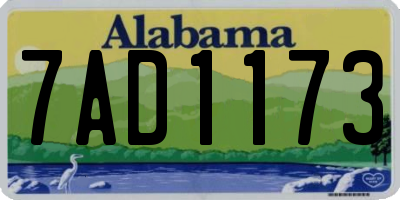 AL license plate 7AD1173