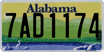 AL license plate 7AD1174