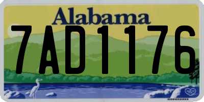 AL license plate 7AD1176
