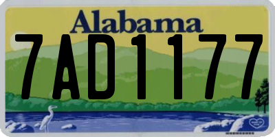 AL license plate 7AD1177