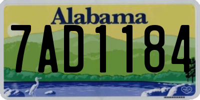 AL license plate 7AD1184