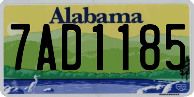 AL license plate 7AD1185