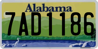AL license plate 7AD1186