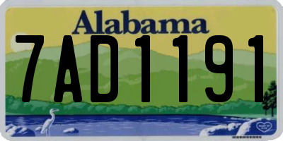 AL license plate 7AD1191