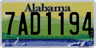AL license plate 7AD1194