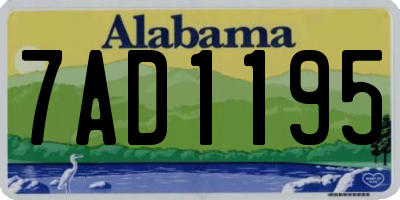 AL license plate 7AD1195