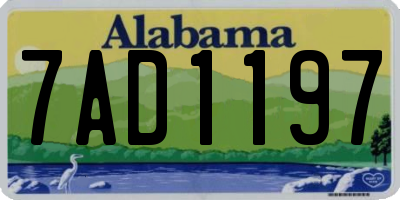 AL license plate 7AD1197