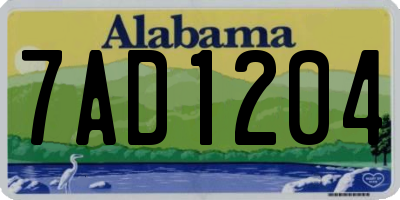 AL license plate 7AD1204