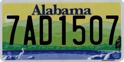 AL license plate 7AD1507