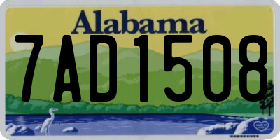 AL license plate 7AD1508