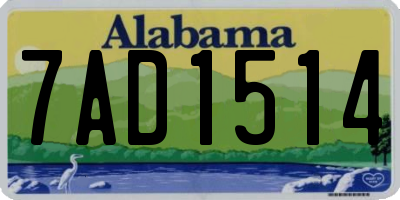 AL license plate 7AD1514
