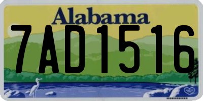 AL license plate 7AD1516