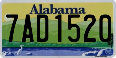 AL license plate 7AD1520
