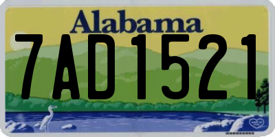 AL license plate 7AD1521