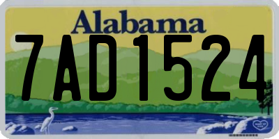 AL license plate 7AD1524