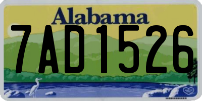 AL license plate 7AD1526