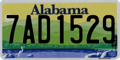 AL license plate 7AD1529