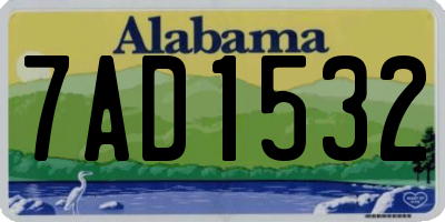 AL license plate 7AD1532