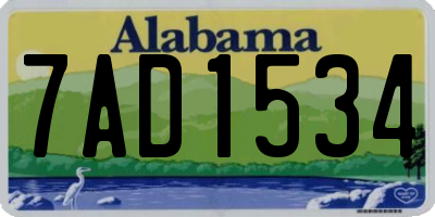 AL license plate 7AD1534