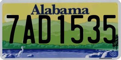 AL license plate 7AD1535