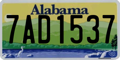 AL license plate 7AD1537