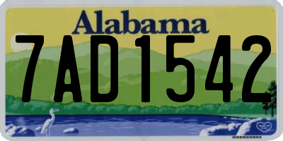 AL license plate 7AD1542