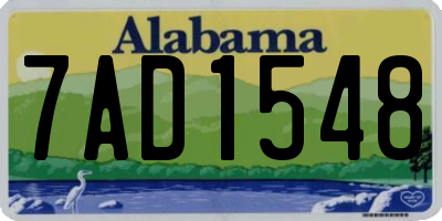 AL license plate 7AD1548