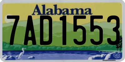 AL license plate 7AD1553