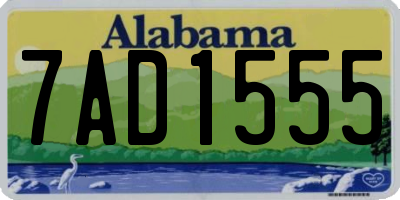 AL license plate 7AD1555