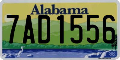 AL license plate 7AD1556