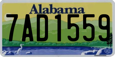 AL license plate 7AD1559