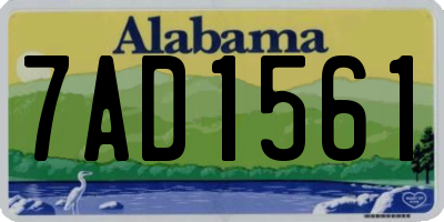 AL license plate 7AD1561