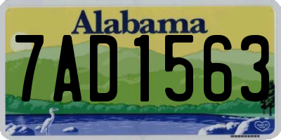 AL license plate 7AD1563