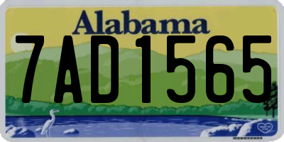 AL license plate 7AD1565