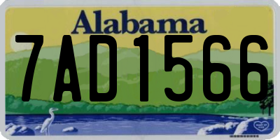 AL license plate 7AD1566