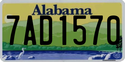 AL license plate 7AD1570