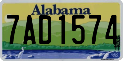 AL license plate 7AD1574