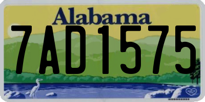 AL license plate 7AD1575