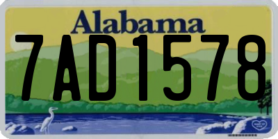 AL license plate 7AD1578