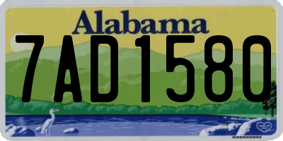 AL license plate 7AD1580