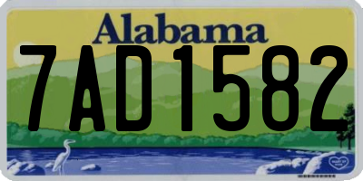 AL license plate 7AD1582