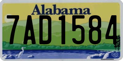 AL license plate 7AD1584