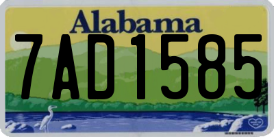 AL license plate 7AD1585